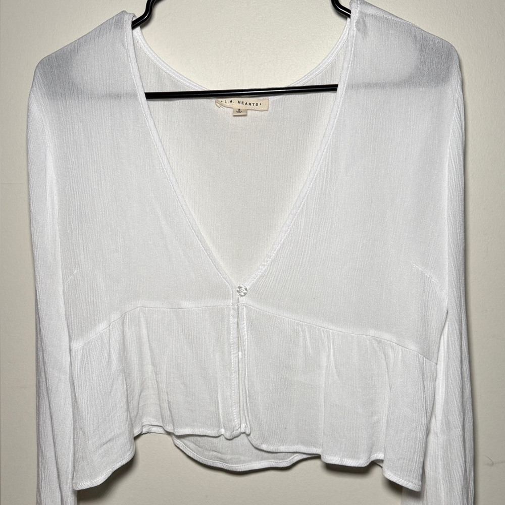 h&m | l.a. hearts flowy deep cut shirt